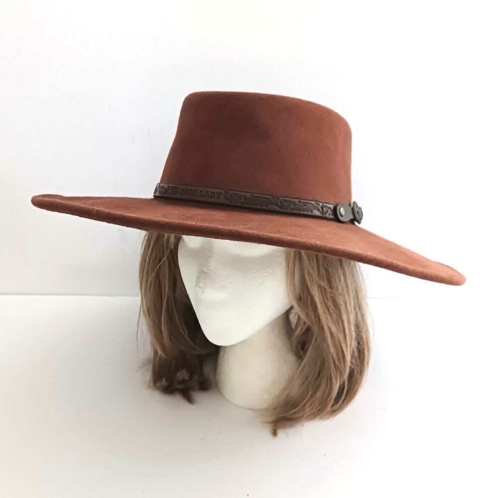 Idyllwind Miranda Lambert Caramel Brown Wool Western Cowgirl Flat Brim Hat O/S
